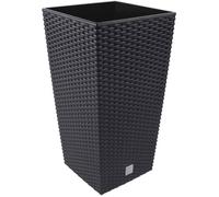 Pot de jardin - PROSPERPLAST - Rato - 40 x 40 x 75 cm - Anthracite - 91,5 L avec insert