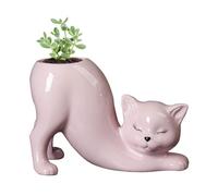 Pot de jardinière pour Chat, Pot de Fleur Unique, jardinière pour Chat Adorable, Support de Vase de jardinière de Bureau, Pot de pour Chat créatif Moderne, jardinière hydroponique pour Chat, ja