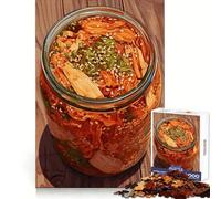 Pot de Kimchi sur Table en Bois,Puzzle de 1000 pièces pour Adolescents,thème Souvenirs,Puissance,évasion sereine,Bords précis,Cadeau d'anniversaire (38x26cm)