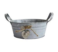 Pot de lait galvanisé antique rétro vase en métal pot de fleurs primitif vintage plante de campagne