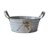 Pot de lait galvanisé - Vase rétro en métal - Pot de fleurs rustique vintage primitif - Pot de fleurs en métal galvanisé