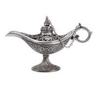 Pot De Lampe Aladdin Rétro Souhaitant Magique Décoration Cadeau(Argent) Argent G