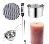 Pot de mélange de chocolat 304 en acier inoxydable, 14-16 cm Double boiler | durable Design | Comprend un thermomètre et une résistance à la chaleur, un d'insulation et un pot de bonbons et de