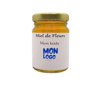 Pot de miel 125 grs avec le logo de mon entreprise