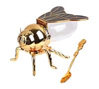 Pot de miel d'abeille - Pot d'assaisonnement en forme d'abeille | Pots de miel décoratifs avec cuillère, distributeur de sirop doré pour les aliments du petit déjeuner à la maison, accessoire de compt