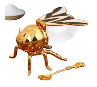 Pot de miel décoratif en forme d'abeille - Récipient à condiment créatif, distributeur de sirop | Pot de miel en avec éponge, accessoire de cuisine unique pour petits déjeuners, parfait pour