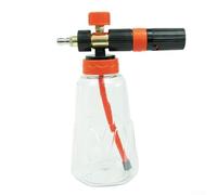 Pot de mousse pour lavage de voiture Interface à connexion rapide Buse rotative à 360 degrés Réglage de la densité de mousse Pulvérisateur haute pression Capacité 1 L Multicolore pour nettoyeur haute