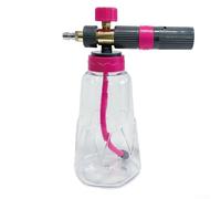 Pot de mousse pour lavage de voiture Interface à connexion rapide Buse rotative à 360 degrés Réglage de la densité de mousse Pulvérisation haute pression 1 L Multicolore pour nettoyeur haute pression