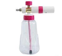 Pot de mousse pour lavage de voiture Interface à connexion rapide Buse rotative à 360 degrés Réglage de la densité de mousse Pulvérisation haute pression 1 L Multicolore pour nettoyeur haute pression