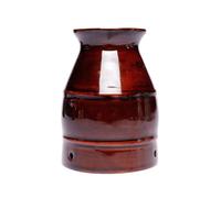 Pot de Moxibustion en Céramique Marron, Facile à Nettoyer | Instrument de Moxibustion Traditionnel, Léger et Simple D’usage, Aide à Dissiper la Sensation de Froid