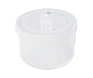 Pot De Nettoyage Pour Mèches D'ongles - Désinfecte Les Petits Outils Métalliques, Panier De Drainage Compact De 9 X 8 Cm, Bain De Trempage Dans L'alcool + Couvercle Amovible, Corps En Résine Synthétiq