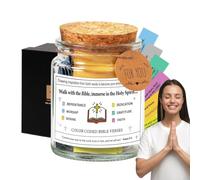 Pot de notes bibliques pour les émotions, pot en verre pour cartes
