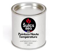 Pot De Peinture Haute Température 900°c Professionnelle GRIS ANTHRACITE 1Kg Ref. 0930 Haut Pouvoir Couvrant Barbecue Braséro Four Poêle à bois Insert Cheminée Auto Moto Radiateur ŠULCS BBQ®