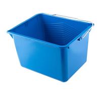 Pot de Peinture KADAX, Pot de Peinture carré en Plastique, Seau avec Anse en métal, Seau d'eau Robuste avec Bord verseur, pour rénovation, Jardin, Seau de Nettoyage (8L, 1 pièce, Bleu)