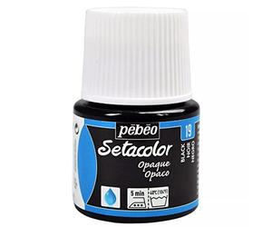 Pot de peinture textile 'Pébéo - Setacolor' Noir 45ml