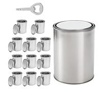 Pot De Peinture Vide - 3,2 X 3,7 Pouces Pots De Peinture Sans Doublure | Canettes Avec Couvercle, Organisation De La Penture Sans Effort, Stockage Sécurisé, Canettes Vides Polyvalentes En Métal De 0,