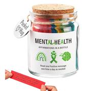 Pot de pensée positive - Notes d'affirmation de motivation en papier, cartes de réflexion réconfortantes | Souvenir de soutien à la santé mentale pour la pratique quotidienne de la confiance des