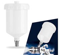 Pot de Pistolet de Pulvérisation de Peinture, 600Ml Connecteur de Filetage de Pot de Peinture de Gravité d'air de Tasse en Plastique pour Pistolets de Pulvérisation de Automobile pour SATA Jet 1000B