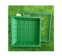 Pot de plantation carré avec couvercle d'inspection enfoncé pour pelouse et jardin 60 x 60 cm Accès en résine uréthane durable pour fosses d'égout Idéal pour les espaces extérieurs
