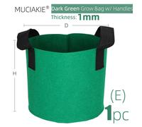 Pot De Plantation En Feutre Pour Plantes 15 Couleurs,Sacs De Croissance Robustes,Jardinage,Aération,Conteneur,Maintient L'hum -Dark Vert-17gallon (D50xh40cm)