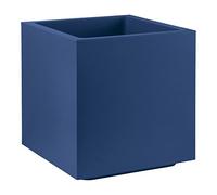 Pot de planteur carré cube en plastique avec roues 30 cm VECA couleur DEEP BLUE bleu AMDGarden
