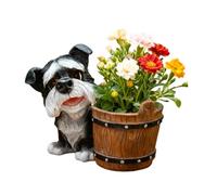 Pot de pour Chiot - Jardinières en résine pour Chien 17 x 13 x 15 cm, Figurine d'animal Mignon, Petit Support, décoration d'intérieur fantaisiste, jardinière de décoration de Bureau |