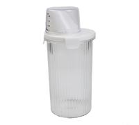 Pot de rangement pour détergent à lessive avec rapport équilibré hauteur à largeur pour un transport facile et une utilisation à une main (rond [1350 ml])
