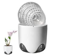 Pot de rangement pour orchidées - Guide pour racines grande de 18,7 cm, jardinière décorative en dendrobium avec prises d'air et base de drainage | Pot pour de balcon pour intérieur, idéal