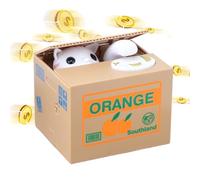 | Pot de rangement pour pièces de monnaie - Chat volant ATM Banques Stockage d'argent liquide Décoration de la maison pour garçons et adultes Anniversaire Salon Chambre Cuisine