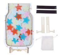 Pot de récompense avec 30 jetons d'étoiles - Bon comportement - Outil d'apprentissage de la propreté - Tableaux de récompense pour enfants - Aimants en forme d'étoile