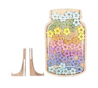 Pot de récompense avec jetons étoiles - Carte de récompense pour en bois | 45 pièces Star Collecting Jar Comportement Gestion du comportement Outils de classe pour Motiver un bon