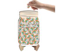 Pot De Récompenses En Bois - Outil Portable De Gestion Du Comportement | Tableau D'affichage Des Récompenses En Classe, Système Ďe Récompense Én Bois Pour Les Enseignants, Comprend Des Jetons Èn B́ois