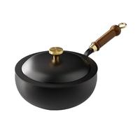 Pot de sauce - Pot à beurre | Kitchen Pots Saucepan Non Stick | Iron Cookware With Wooden Handle | Oven Safe Kitchen Supplies For Home | Apartment | Camping | Restaurant | Iron Cookware O