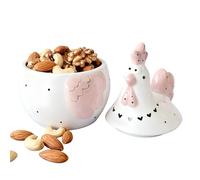 Pot de stockage en céramique avec couvercle scellé - Boîte de conservation des aliments pour utilisation sur comptoir | Conteneur de poterie à finition mate avec couvercle de style ajusté, récipient o