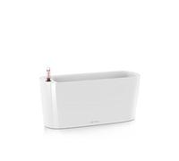 Lechuza - Pot de Fleurs d'Interieur - Delta 20 - Réserve d'Eau Intégrée - Coloris Blanc - 40 x 15 x 18 cm