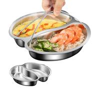 Pot de vapeur de la cuisinière - plateau à vapeur fourrure divisée, plateau de repas lisse à la vapeur | Pot de bateau à vapeur amélioré Sauf de nourriture divisé pour une cuisson efficace