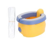 Pot de Voyage Pliable pour Enfants, Pot Portable pour Tout-petits, Coussin Souple en PU pour Enfants, Entraînement de Voyage D'urgence, Activités de Plein Air avec 20 Sacs de