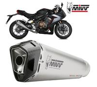 MIVV Échappement complet H.072.LDRX Delta Race Inox pour Honda CB/R 650 R (19-)