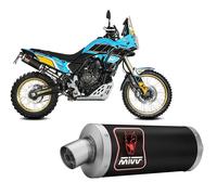 MIVV Pot d'échappement homologué SLIP-ON DAKAR BLACK Compatible avec Yamaha TENERE' 700 2019 2020 2021 2022