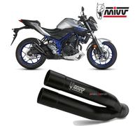 Pot D'Echappament MIVV Double Gun Noir Inox Noir kat YAMAHA MT-03 2016 > 2023