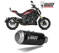 Pot D'Echappament MIVV MK3 Noir Inox Noir kat pour BENELLI 502C 2019 > 2023