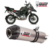 Pot D'Echappament MIVV Oval Titane Carb Cap kat BENELLI TRK 502 X 2018 > 2023