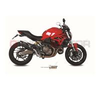 Pot D'echappament MIVV Suono Noir Inox Noir pour DUCATI MONSTER 821 2014 > 2017