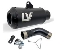 Pot d'échappement arrière LeoVince SLIP-ON SBK LV-10 FULL BLACK, en acier inoxydable noir, homologué pour Kawasaki Z 900