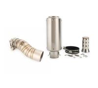 Pot d'échappement Embouts D'échappement 51 Mm pour CFMOTO 450SR, 450NK Et 450SS (2022, 2023, 2024 2025) Silencieux Intermédiaire pour Moto(Silver)