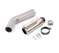 Pot d'échappement Embouts D'échappement pour Moto pour Suzuki GSXR 600 750 2006 2007 K6 K7, Silencieux Central 51 Mm, Amovible(Silver)