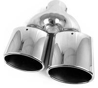 Pot d'échappement gauche Acier inoxydable Pot d'échappement chromé Embouts ø63 mm