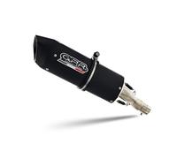 Pot d'échappement GPR compatible avec Sym Maxsym TL 508 2021-2024, Furore Evo4 Noir, Pot d'échappement homologué, silencieux avec dB-killer amovible et raccord spécifique