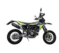 Gpr Exhaust Systems Furore Evo4 Nero Fantic Motor Xef 125 Competition 4t 2021-2023 E5 Oval Homologated Slip On Muffler Argenté Homologated