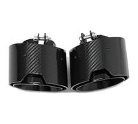 Pot D'Échappement Pour 420i 425i 430i G22 G23 G26 Système De Silencieux D'échappement Fibre Carbone Amélioré 1 Paire Tuyaux(Lined With Black)